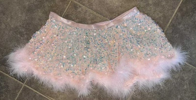 Falda Dolls Kill/Club Exx Glamour Brillante Talla XS Rosa Mini Foto 1 de 3