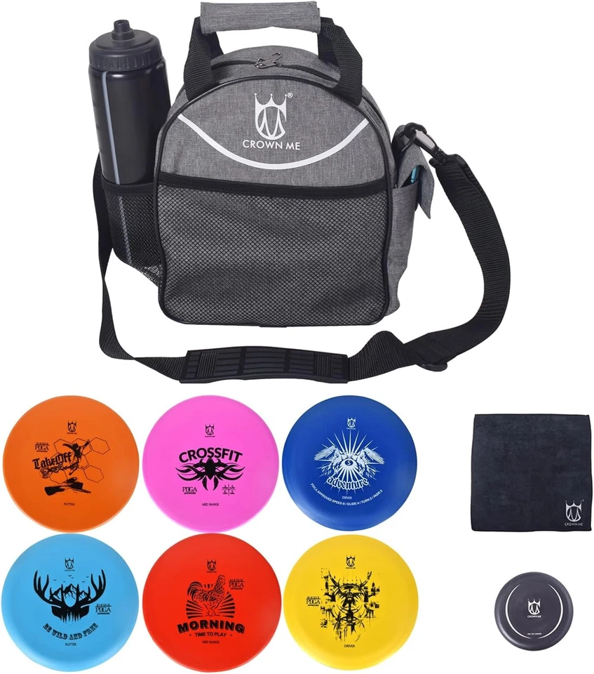 CROWN ME Disc Golf Set with 6 Discs and Mini CM-D06GREY Grey
