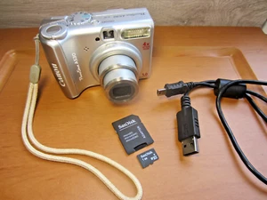 Canon PowerShot A530 Digital Camera 5.0Mp 4x zoom Retro Vintage Silver Working - Picture 1 of 14