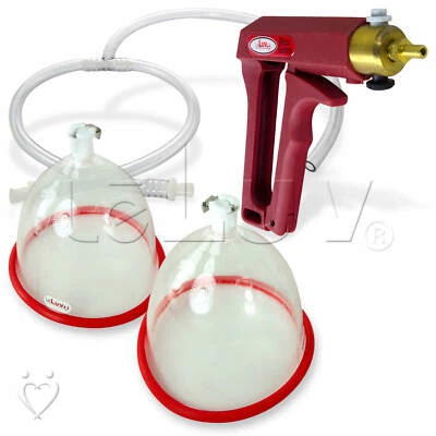 LeLuv Vacuum Breast Pump Kit MAXI Red Natural Body Enhancement Seamless Suction - Image 1 of 4