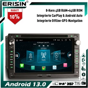 8-Kern Android 13 DAB+ Autoradio GPS Für VW Golf Passat T5 Multivan Peugeot 307 - Bild 1 von 24