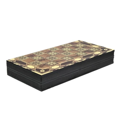 CHESSGAMMON Hand made Wooden Motif Design Backgammon Set 20 Inch