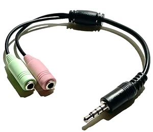 3.5mm Audio jack male to female - F2M - Y Splitter Cable Universal Phonak New - Picture 1 of 5