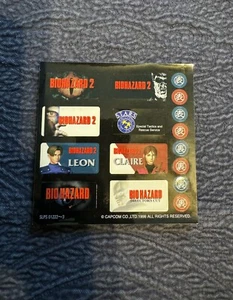1998 Resident Evil 2 Biohazard 2 Capcom Vintage Memory Card Stickers Leon Claire - Picture 1 of 3