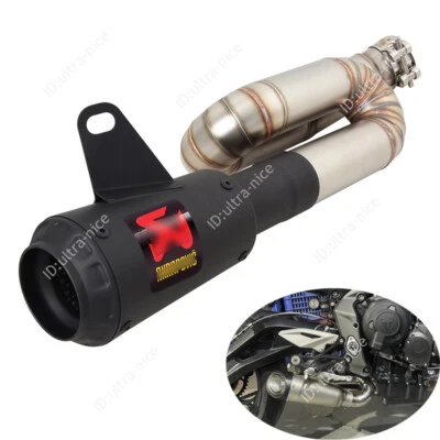 For Triumph Street Triple 765 R/S/RS 2017-2023 Exhaust System Black Muffler Tips - Image 1 of 4