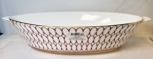 Wedgwood Renaissance Red Open Oval Vegetable Bowl with tag - Picture 1 of 5
