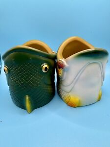 Big Mouth Bass Trout Fish Head Can Drink Koozie Cooler Holder Novelty Lot 2