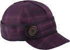 Stormy Kromer Button Up Cap - Decorative Wool Hat With 7 5/8, Plum Passion