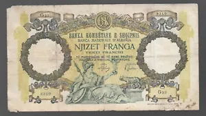 1939-44 Albania Albanian Paper Money, 20 Franga Italy & Germany Occupation - Picture 1 of 2
