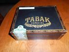 DREW ESTATE TOBACCO CO.--(3 ) -wood cigar boxs--TABAK ESPECIAL- 8"x 7"x 3-1/2"