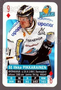 2013-14 Finnish SM LIIGA Playing Card #35 Iikka Pikkarainen