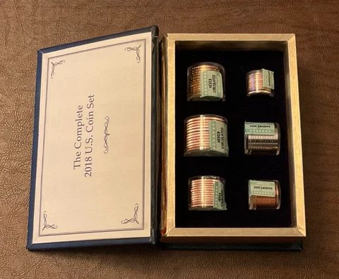 The Complete Danbury Mint 2018 U.S. Coin Set in Book Album Cover
