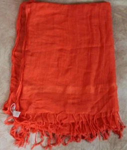 NORDSTROM ORANGE GUAZY FRANSEN SCHAL/HALSTUCH 26"X78" EUC SF19 - Bild 1 von 2