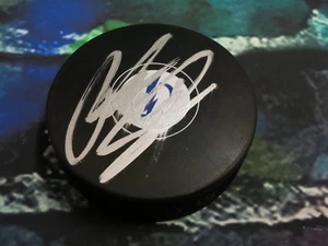 Anton Stralman Tampa Bay Lightning Signed NHL Logo Puck LOM COA (PK1650) - Picture 1 of 2