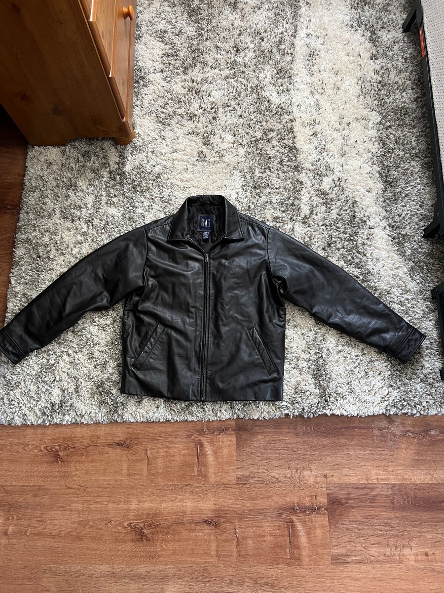 Gap Black Leather Outer Shell Coats, Jackets & Vests for Men | eBay