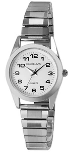 Frauen Uhr Damen Armbanduhr Analog Quarz Watch Silberfarbig Zugarmband Excellanc - Bild 1 von 4