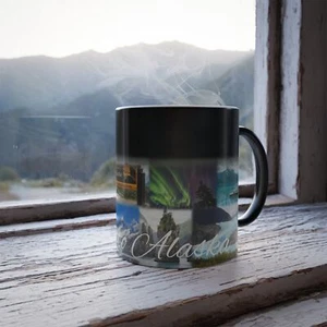 Farbwechsel! State of Alaska Landmarks ThermoH Morphin Keramik Kaffeebecher - Bild 1 von 9