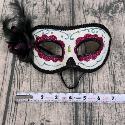 Mardi Gras Style Girls Mask - Image 1 of 3