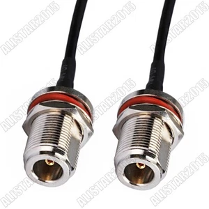 Cable coaxial N hembra a N hembra conector de junta tórica RF coleta RG174 - Imagen 1 de 3