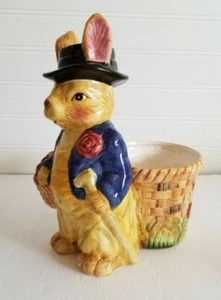 Vintage Bloom Rite Bunny Rabbit Planter Ceramic Plant Holder 10"H - Picture 1 of 12
