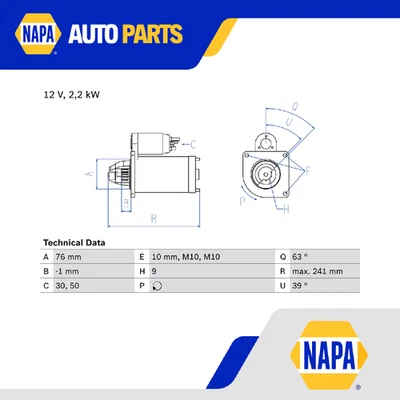 Starter Motor 0986021620 Bosch 6G9N11000KB 8G9N11000AB 30724473 30782052 Quality - Image 1 of 4