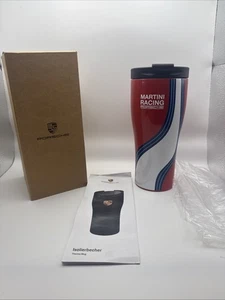 ✅ GENUINE PORSCHE Lifestyle Martini Racing THERMO MUG 15.6 oz. WAP0506190PTHB - Picture 1 of 7
