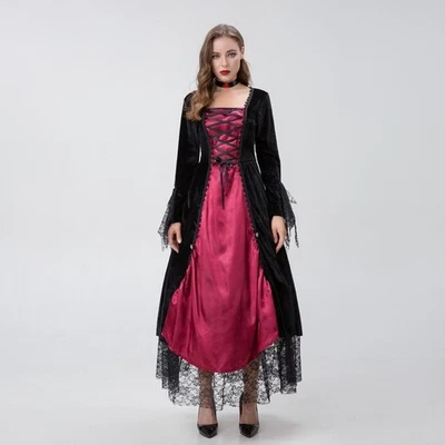 Halloween vampire costume, medieval costume, vintage lace dress for party queen - Image 1 of 4