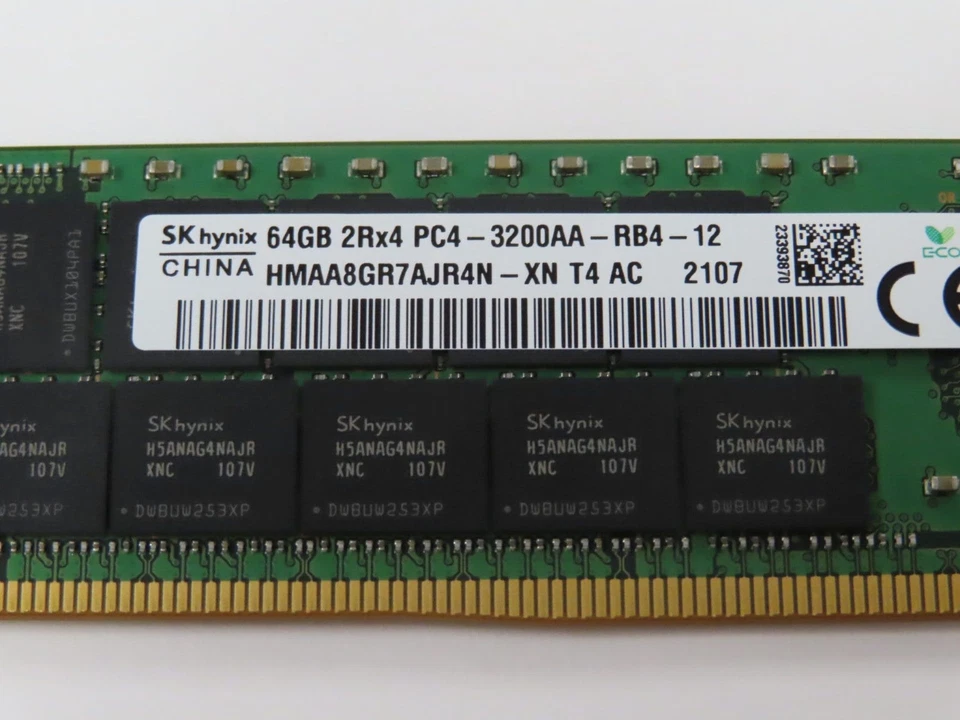 Hynix HMAA8GR7AJR4N-XN 64GB 2Rx4 PC4-3200AA Server Memory - Image 1 of 1