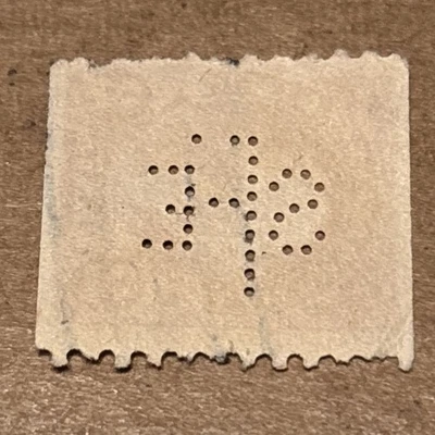 US RAILROAD PERFIN SFE ATCHISON TOPEKA & SANTA FE SC 599 2CT WASHINGTON COIL PB4 - Image 1 of 2