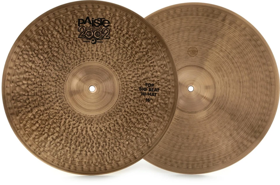 Platillos Hi-hat Paiste 16" 2002 negros Big Beat Foto 1 de 1