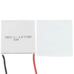 TEC1-12705 Semiconductor Refrigeration Tablets 15.8V 5A 43W Heatsink 40x40mm - Photo 1/4