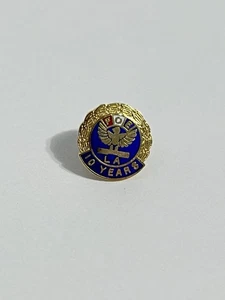 FOE, Fraternal Order Of Eagles, 10 Years Membership, Enamel Metal Pin - Picture 1 of 4