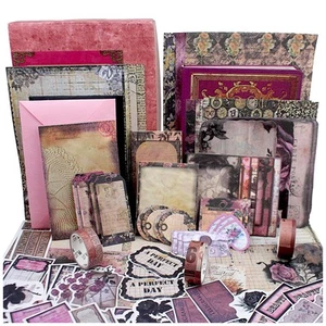 Vintage Scrapbooking Supplies Kit, 185pcs Junk Journal Kit with Scrapbook Pap... - Picture 1 of 9