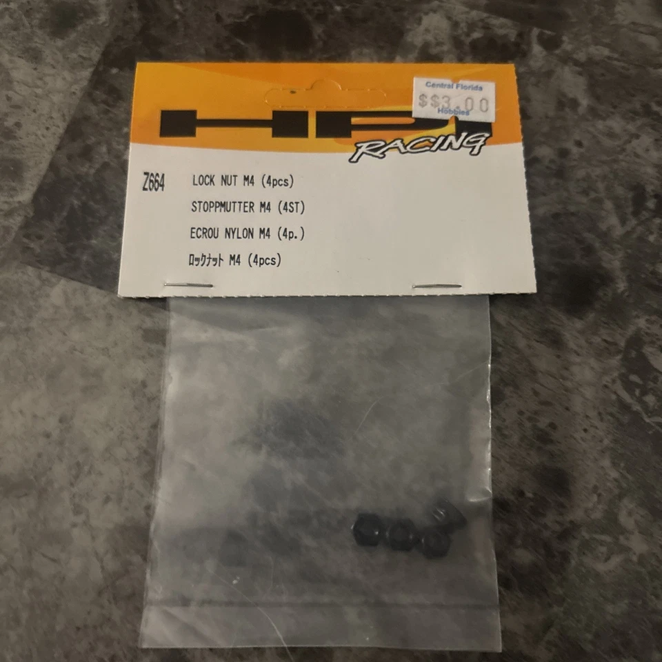 (B2) NEW HPI Baja Apache Vorza Flux Pulse Locknut M4 (4 Pcs) Z664 - Image 1 of 1