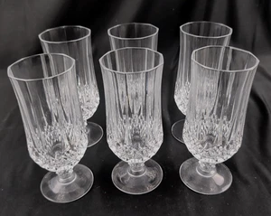 (Set of 6) Vintage Cristal d'Arques Longchamps Crystal Iced Tea Glass 7.25"  - Picture 1 of 6