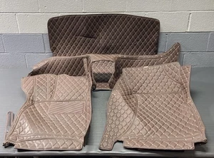 2018 2019 2020-2024 Audi Q5 SQ5 80A Floor Mats Front & Rear Trunk Brown - Picture 1 of 16