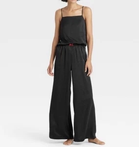 Women’s Auden Black Satin Wide Leg Sleep Pants Size 2X - Picture 1 of 9