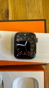 Apple Watch Hermès S7 41mm Edelstahl LTE – Double Tour + Orange Band OVP - Bild 1 von 16