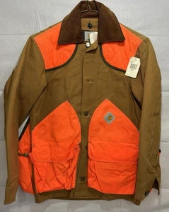NEW Old Carhartt Jacket Hunting Coat Brown Orange Blaze Blanket Lined Duck Men’s - Picture 1 of 12