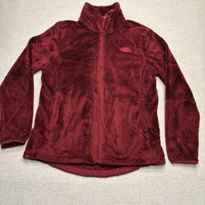 The North Face Giacca Donna Grande Borgogna Pile Osito Pile Alto Maglione Fuzzy - Foto 1 di 10