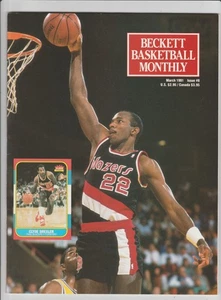 CLYDE DREXLER BECKETT MAGAZINE MARCH 1991 #8 BASKETBALL PRICE GUIDE PORTLAND - Picture 1 of 2