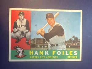 1960 TOPPS #77 HANK FOILES KANSAS CITY ATHLETICS CATCHER *FREE SHIPPING* - Picture 1 of 2