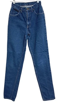 Pantalones de mezclilla Newport News Jeanology Mom para mujer talla 8 ajustados altos cintura alta azul Foto 1 de 4