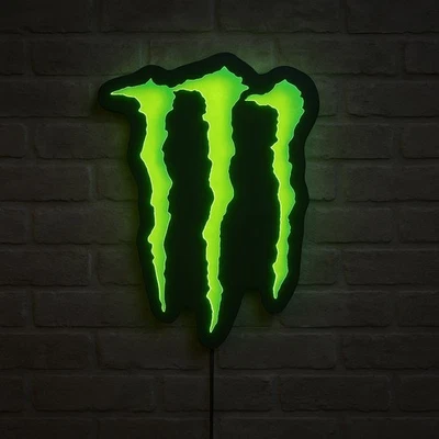 Monster Energy LED Light Sign - For Man Cave, Bar, Garage, Bedroom, Office etc - Image 1 of 2