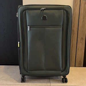 Delsey Pin Up 6 4 Wheel Green Soft Cases Expandable Suitcase/Luggage 78cm - Picture 1 of 11