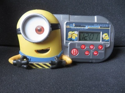 Despicable Me Minions Alarm Clock Timed Light Snooze Alarm Talking Sounds Works - Image 1 of 4