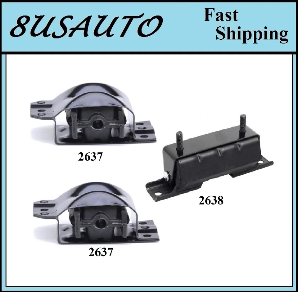 MONTAJE DE MOTOR Y TRANSMISIÓN 3 PIEZAS PARA CHEVROLET V10 SUBURBAN, V1500 SUBURBAN, V20 SUBURBAN Foto 1 de 4