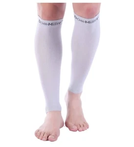 Doc Miller Calf Compression Sleeve 1 Pair 15-20 mmHg Varicose Veins GRAY - Picture 1 of 9