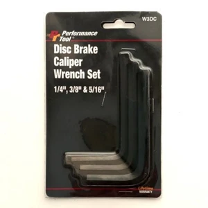 Performance Tool W3DC 3-Piece Disc Brake Caliper Wrench Set - 1/4", 3/8", 5/16" - Picture 1 of 2