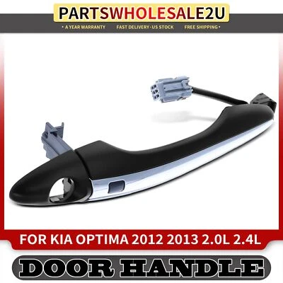Manija de puerta exterior izquierda del conductor delantero negro y cromado para Kia Optima 2012-2013 Foto 1 de 4